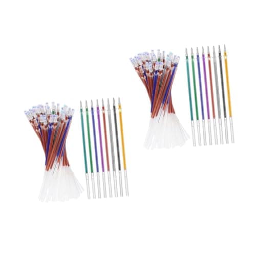 Operitacx 100 Pièces Recharge de Paillettes Stylo Gel Effaçable Noir | Brosse Scolaire Plastique
