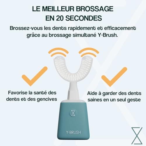 New 2025 Y-Brush Essential - Brosse à Dent Electrique Sonique Automatique - 3 Mois d'Autonomie - 2 Modes de Vibration -