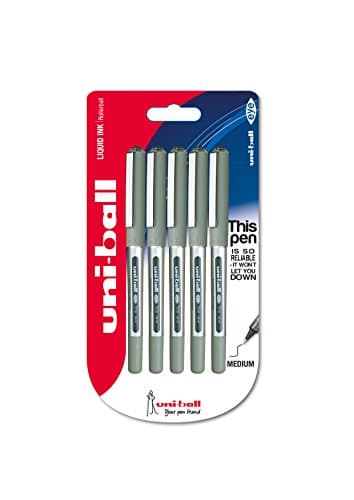 Uni-ball - stylos rolliers encre liquide 0,7 mm - pour écriture - 8 couleurs différentes - ensemble de 10 stylos Eye Fin — Noir