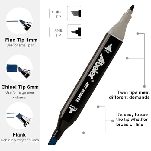 Feutre a alcool 168 couleurs marqueur permanent double pointe pouradultes dessin graffiti DIY art esquisse