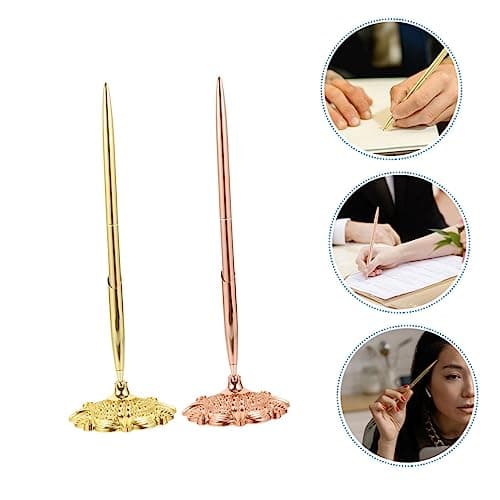 DIYEAH - Stylos à Bille Décoratifs Multifonction | Bureau, Hôtel | Design Unique, Écriture Douce et Facile | 2 Pièces