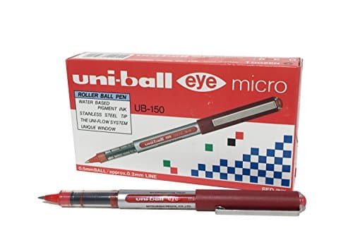 Uni-ball - stylos rolliers encre liquide 0,7 mm - pour écriture - 8 couleurs différentes - ensemble de 10 stylos Eye Fin — Rouge