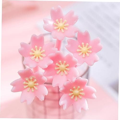 TEHAUX Stylos Gel Rose Créatifs Romantiques Avec Fleurs Fournitures Scolaires Bureau Étudiants