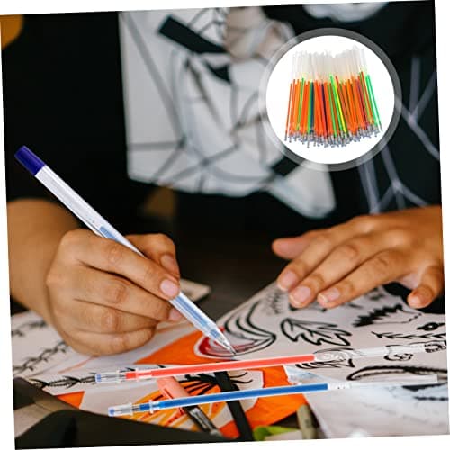 NUOBESTY Stylos Gel Décoratifs Lot de 2 Recharges Colorées pour Étudiants au Bureau et à la Maison - 100 Pièces