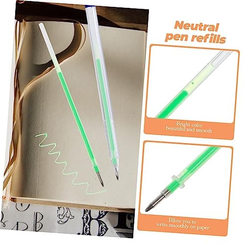 SEWACC 100 Pièces Lot Recharges Stylos Gel Fluorescents Multicolores pour Professionnels et Étudiants - Sans Fuite et Po