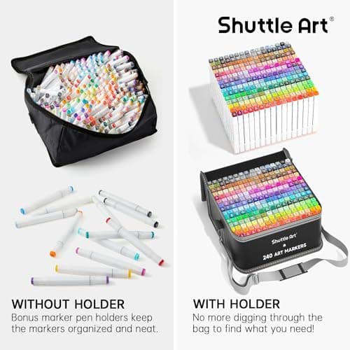 Shuttle Art 240 Feutres a Alcool Adultes Recycled Standard Coloriage Dessin