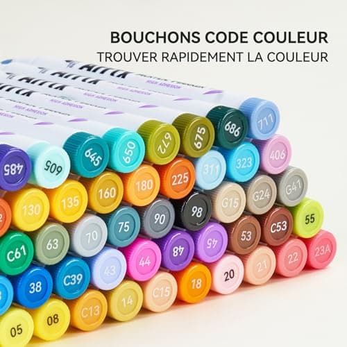 Marqueurs Acryliques Arrtx 60C Couleurs pour Peinture de Pierres et Arts Créatifs Bois Toile Verre Céramique Résistants