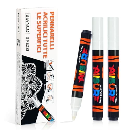 YPLUS Marqueurs Acryliques 8 Couleurs – Couleur pour Peindre et Colorier, Équipement de Dessin pour Enfants, Outils Arti — multicolore