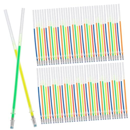 NUOBESTY Stylos Gel Décoratifs Lot de 2 Recharges Colorées pour Étudiants au Bureau et à la Maison - 100 Pièces