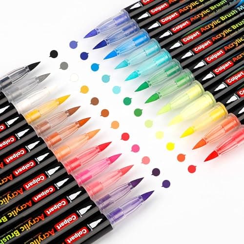 Marqueurs acryliques Colpart pour lettrage - marqueur peinture acrylique Colpart pour fabrication de cartes, peinture su — Brush-24couleurs