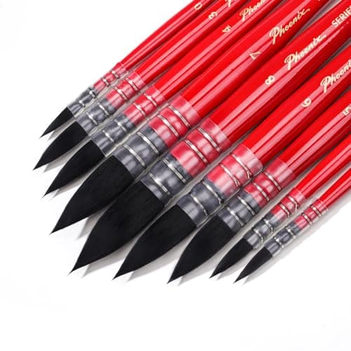 Set de 9 pinceaux Aquarelle pour Artistes