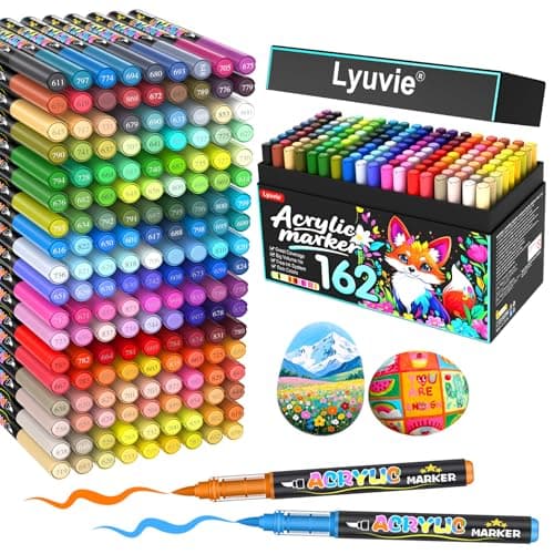 Marqueurs acryliques Lyuvie 240 couleurs pour peindre sur pierre, bois et tissu — 162 Couleurs