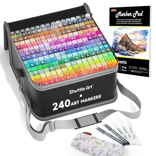 Shuttle Art 240 Feutres a Alcool Adultes Recycled Standard Coloriage Dessin