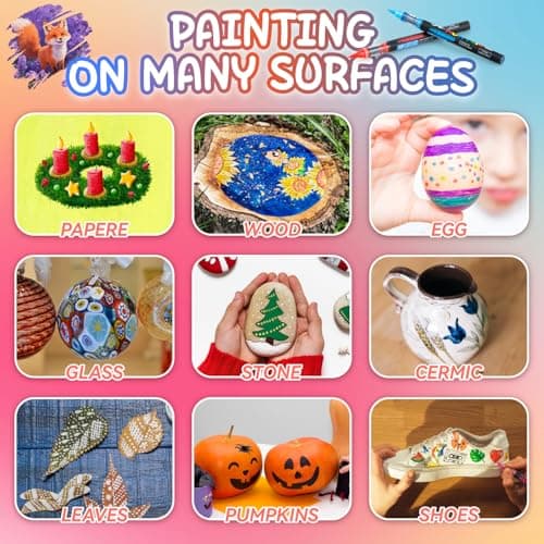 Feutres acryliques Snookids 120 Couleurs - Idéal pour Dessiner sur Papier, Verre et Céramique - Feutres Coloriage Adulte