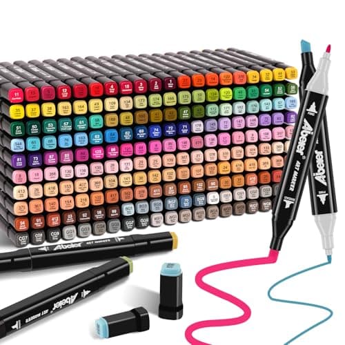 Feutre a alcool 168 couleurs marqueur permanent double pointe pouradultes dessin graffiti DIY art esquisse — 204 Couleurs