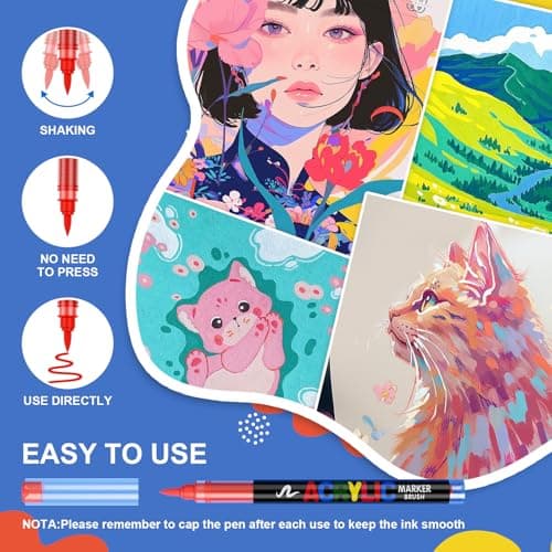 TrendGate 240 Couleurs Feutre Acrylique pour Artiste Amateur et Professionnel, Usage sur Papier, Verre, Métal et Plastiq