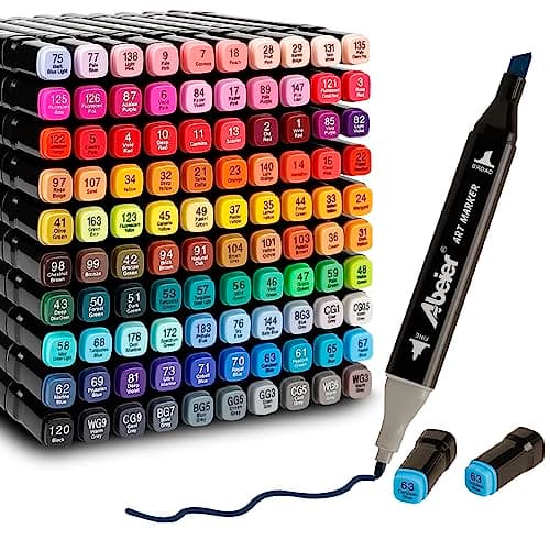 Feutre a alcool 168 couleurs marqueur permanent double pointe pouradultes dessin graffiti DIY art esquisse — 100 Couleurs