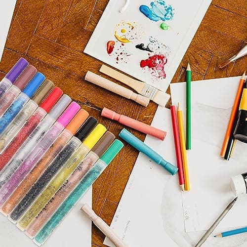 COHEALI Marqueurs À Gel Pailletés Multicolores Pour Art Et Bricolage Couleurs Éclatantes Convient Pour Artiste Entraînem