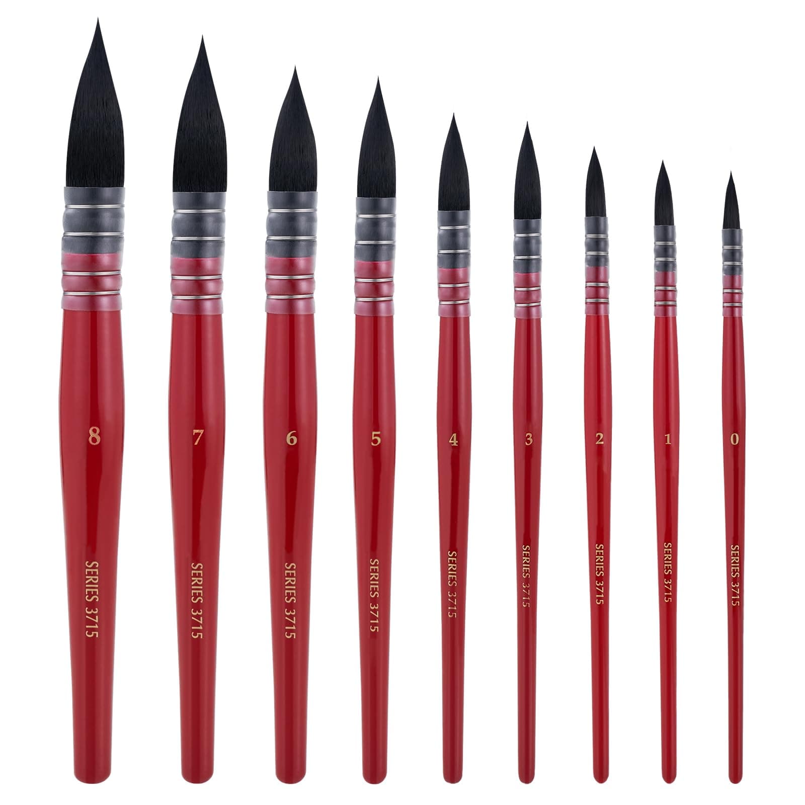 Set de 9 pinceaux Aquarelle pour Artistes
