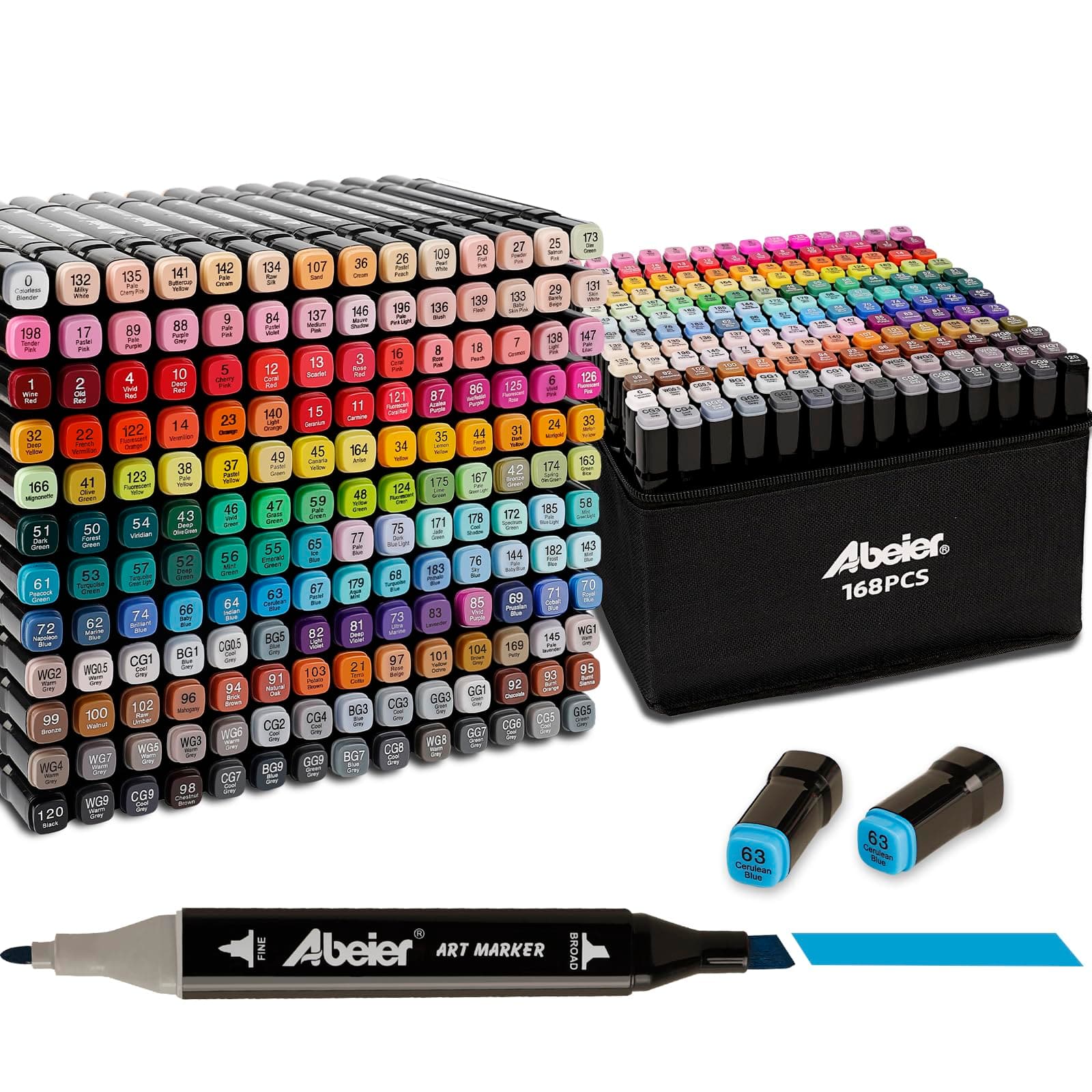 Feutre a alcool 168 couleurs marqueur permanent double pointe pouradultes dessin graffiti DIY art esquisse
